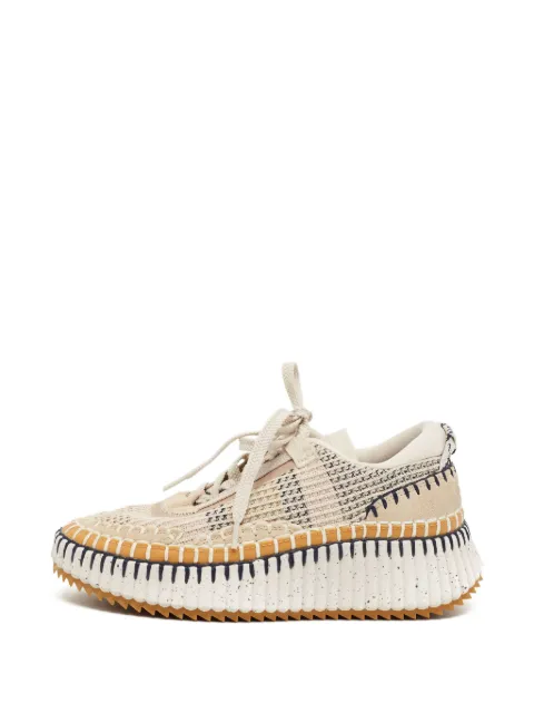 Chloé Pre-Owned Nama lace-up sneakers Neutrals 1398586
