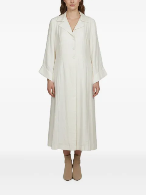 424 textured button-front maxi dress White 1401822
