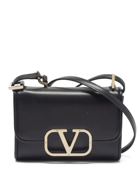 Valentino Garavani Pre-Owned VLogo flap crossbody bag Black 1399150