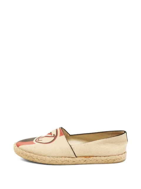 Louis Vuitton Pre-Owned logo-print espadrilles Neutrals 1401246