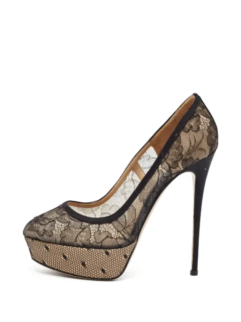 Valentino Garavani Pre-Owned lace platform pumps Black 1389805