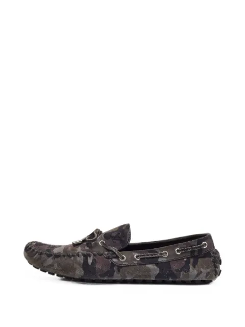Louis Vuitton Pre-Owned Hockenheim leather loafers Grey 1403313