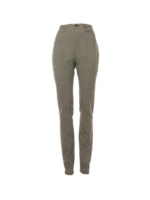 Balenciaga Pre-Owned plaid ankle-zip trousers Neutrals 1387834