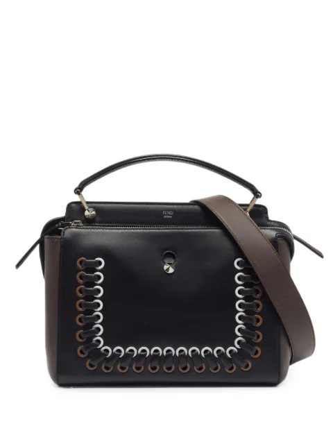 Fendi Pre-Owned 2017 Dotcom Whipstitch tote bag Black 1392359
