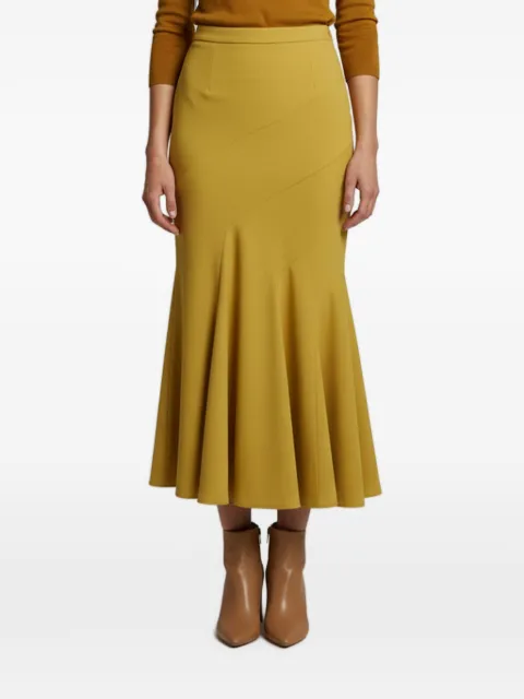 Elisabetta Franchi asymmetrical midi skirt Yellow 1396030