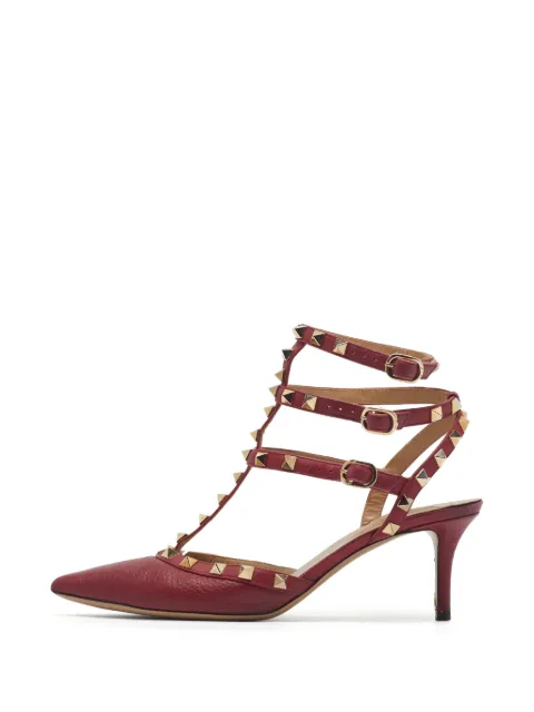 Valentino Garavani Pre-Owned Rockstud pointed-toe pumps Red 1403454