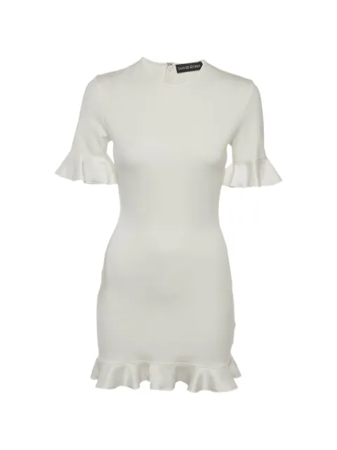 David Koma ruffled cut-out midi dress White 1388943