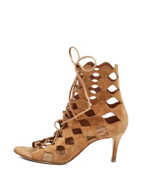 Gianvito Rossi Azalia lace-up sandals Brown 1395583
