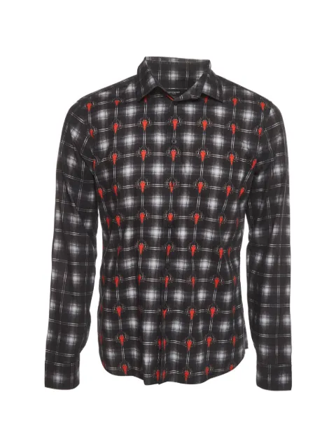 Givenchy Pre-Owned check-print long-sleeve shirt Black 1387627