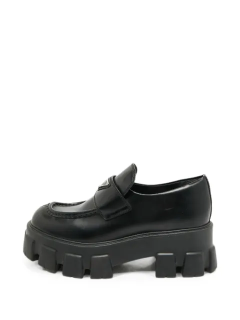 Prada Pre-Owned Monolith loafers Black 1390539