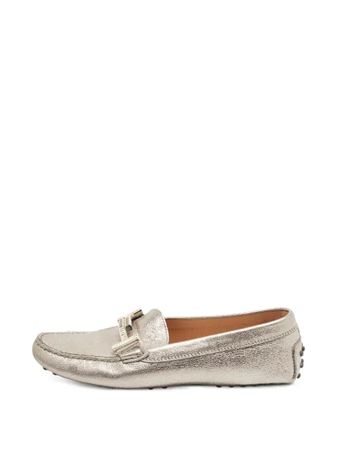 Tod's Vintage Double T leather loafers Grey 1391014