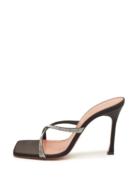Amina Muaddi Adriana crystal-embellished sandals Black 1393781