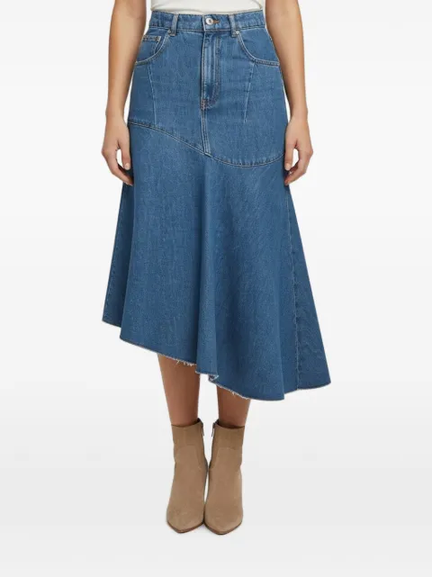 Maje Asymmetrical midi skirt Blue 1384205