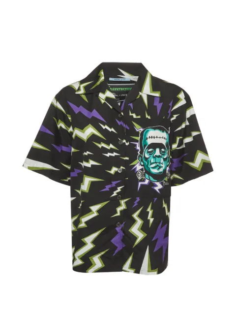 Prada Pre-Owned 2019 logo-detail shirt Black 1390423