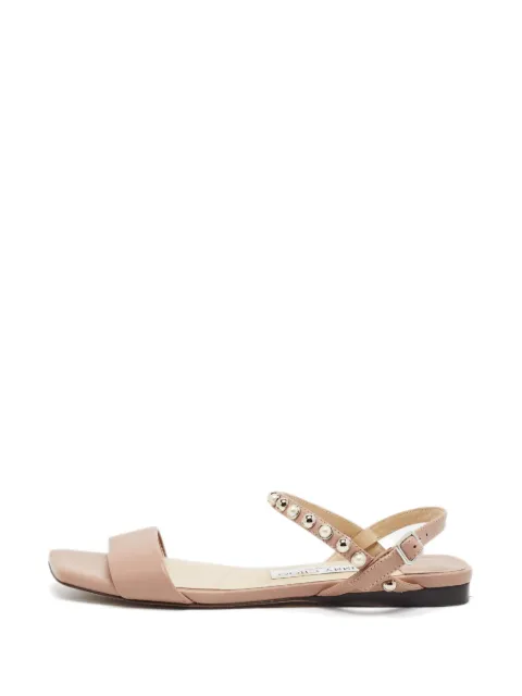 Jimmy Choo Pre-Owned Aadra ankle-strap flat sandals Neutrals 1383696