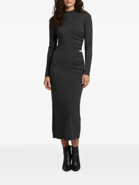 SANDRO Ryna ruched maxi dress Grey 1394288