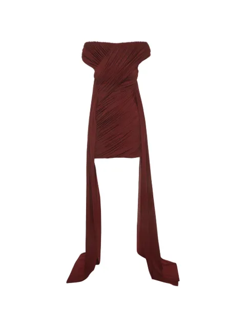 424 asymmetric draped mini dress Brown 1386002