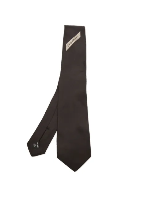 Giorgio Armani Pre-Owned logo jacquard tie Black 1402665