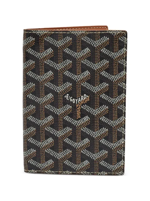 Goyard Pre-Owned 2017 Grenelle Goyardine passport holder Brown 1400077