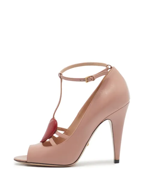 Gucci Pre-Owned Molina heart-detail pumps Pink 1399557