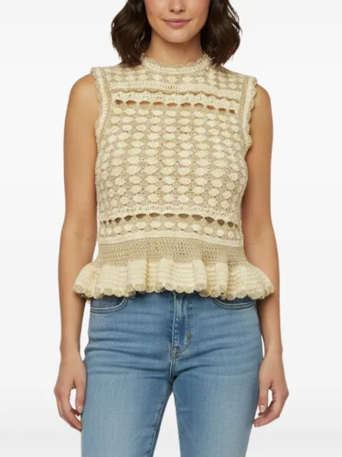 ZIMMERMANN Wanderlust crochet tank top Neutrals 1381053