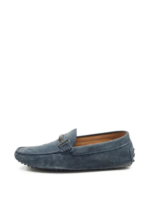 Tod's Vintage Double T suede loafers Blue 1384471