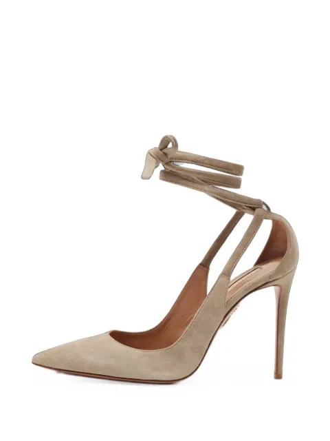 Aquazzura ankle-tie pointed-toe pumps Neutrals 1401772