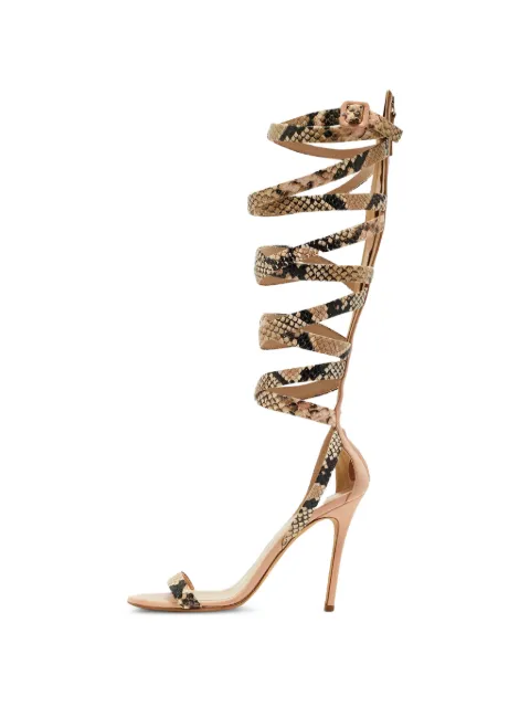 Giuseppe Zanotti Vintage python-embossed gladiator sandals Neutrals 1382970