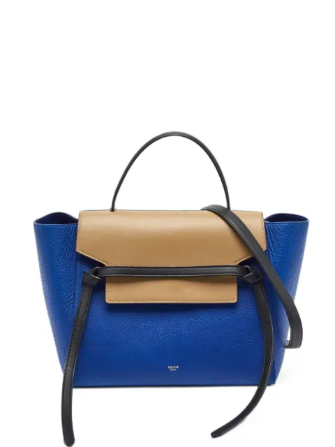 Celine Pre-Owned 2015 mini Belt leather tote bag Blue 1394584