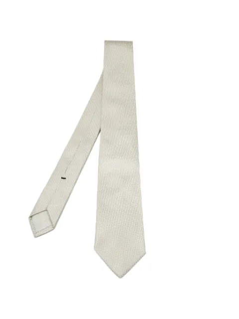 Gucci Pre-Owned patterned silk skinny tie Neutrals 1382289