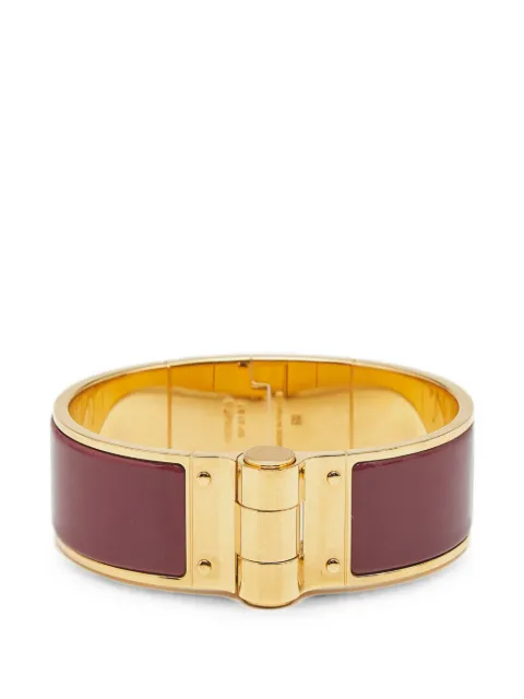Hermès Pre-Owned hinged enamel bracelet Gold 1390362