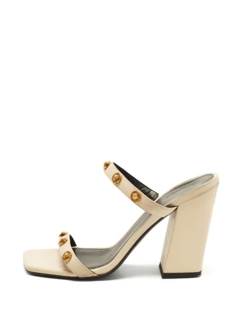 Versace Pre-Owned Medusa block heel sandals Neutrals 1389012