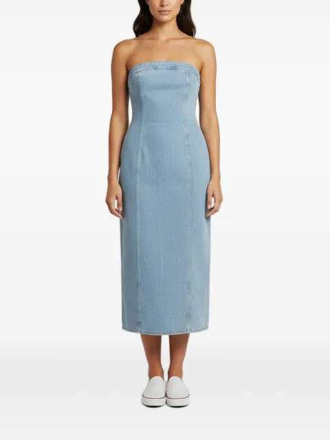 Magda Butrym 2024 strapless midi dress Blue 1380967