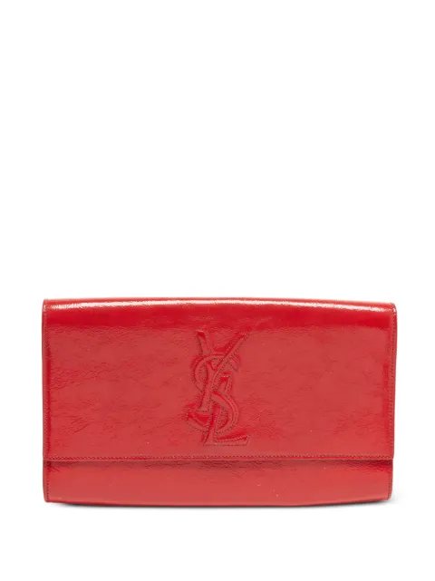 Saint Laurent Pre-Owned Belle De Jour flap clutch bag Red 1381995