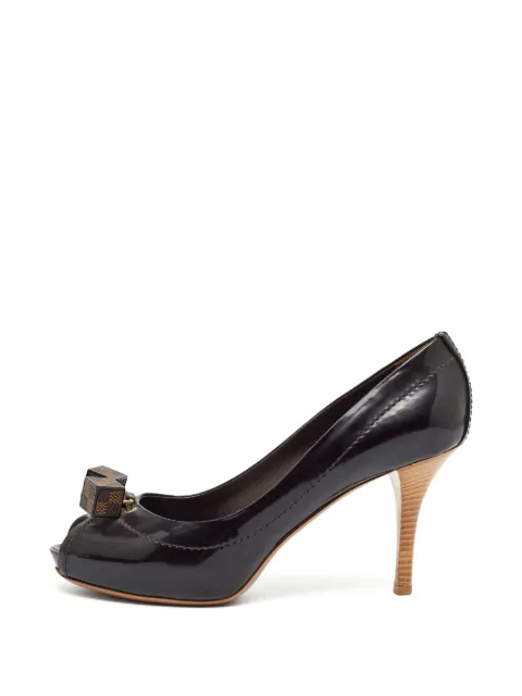 Louis Vuitton Pre-Owned Damier Cube peep-toe pumps Brown 1401558