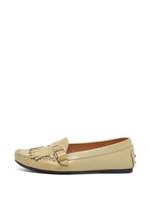 Tod's Vintage Gommino fringed buckle loafers Neutrals 1393419