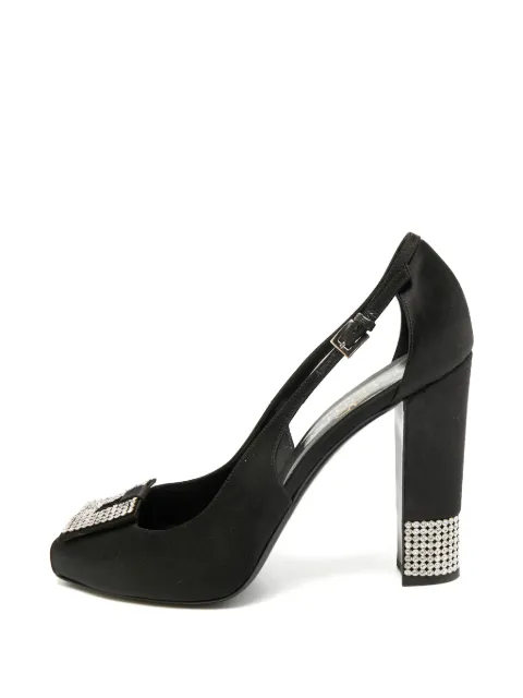 Valentino Garavani Pre-Owned crystal-embellished heeled pumps Black 1388710