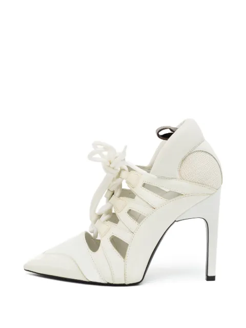 Louis Vuitton Pre-Owned Streamline lace-up pumps White 1400097