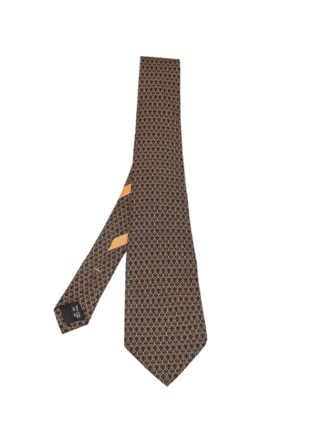 Ferragamo Pre-Owned anchor-pattern tie Black 1382311