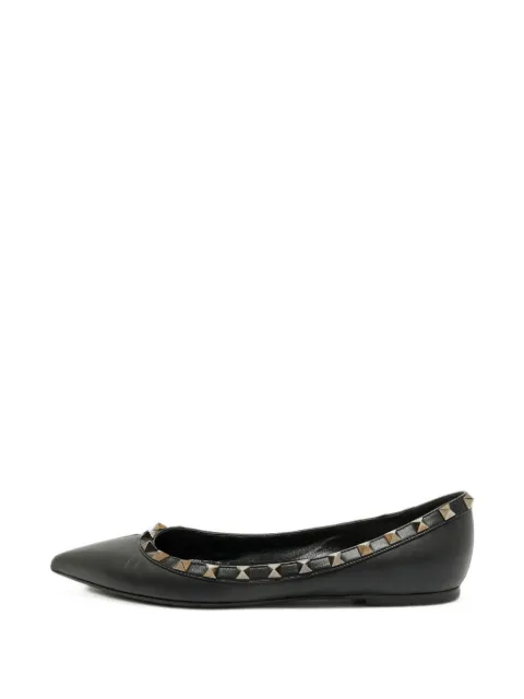 Valentino Garavani Pre-Owned Rockstud ballet flats Black 1383956
