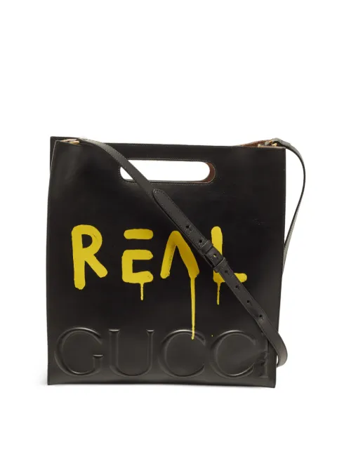Gucci Pre-Owned Ghost cutout-handle tote bag Black 1400354