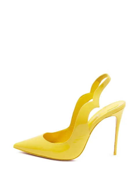 Christian Louboutin Pre-Owned Hot Chick wave-edge pumps Yellow 1401126