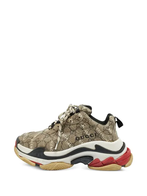 Gucci Pre-Owned x Balenciaga Triple S lace-up sneakers Neutrals 1388868