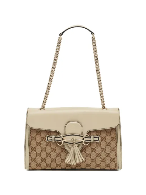 Gucci Pre-Owned medium Emily GG canvas shoulder bag Neutrals 1384839