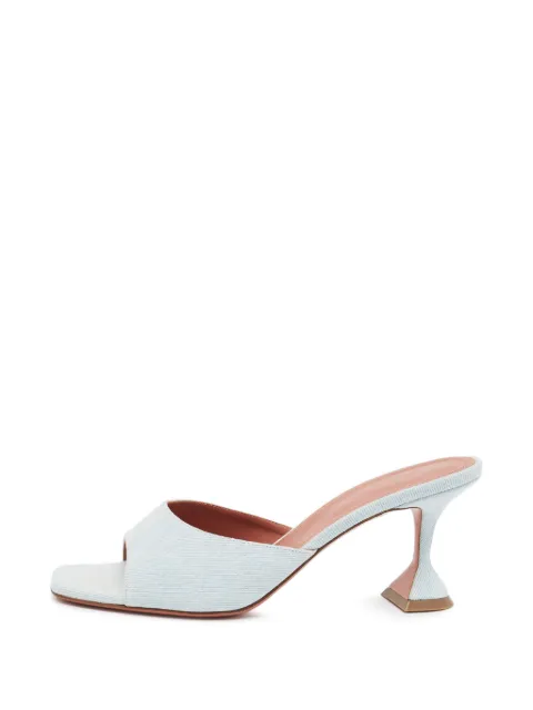 Amina Muaddi Lupita denim slide sandals Blue 1387617