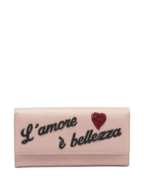 Dolce & Gabbana Pre-Owned L'amore e Bellezza continental wallet Pink 1403501