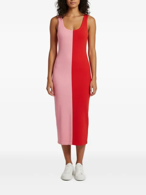 Ronny Kobo two-tone sleeveless midi dress Red 1388902
