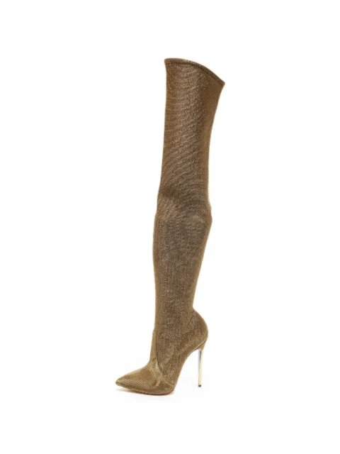 Casadei Vintage Blade over-the-knee boots Gold 1398530