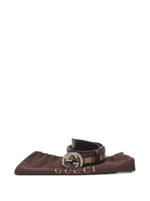 Gucci Pre-Owned Interlocking G canvas belt Brown 1378162