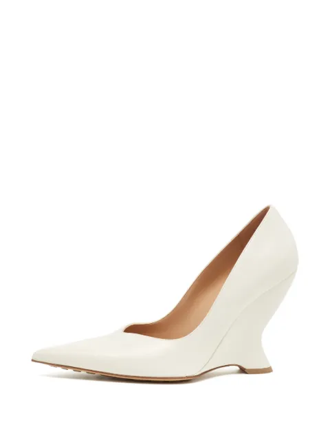 Bottega Veneta Pre-Owned Punta sculptural wedge pumps Neutrals 1395289